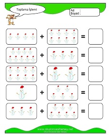 Toplama İşlemi Çalışma Sayfaları